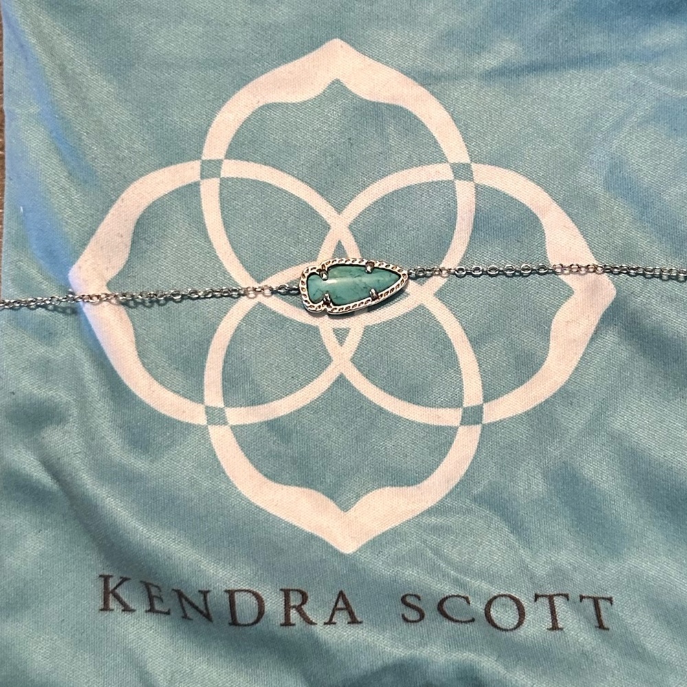 Kendra Scott Silver and Turquoise Necklace